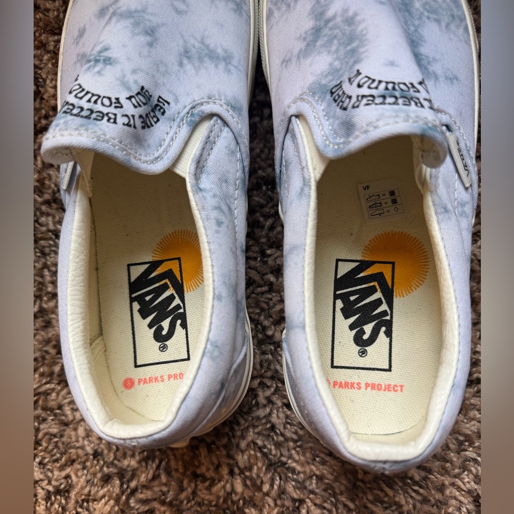 VANS X Parks Project Blue Tie Dye Classic Slip-On Unisex Shoes - Picture 5 of 5
